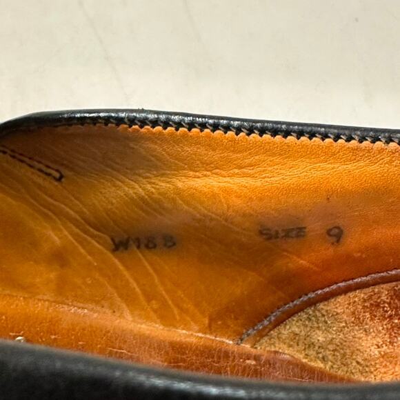 FULLY RESOLED Tricker\'s Loafer Slip-On Black Calf Made in England VTG UK 9 US 10 main image 4